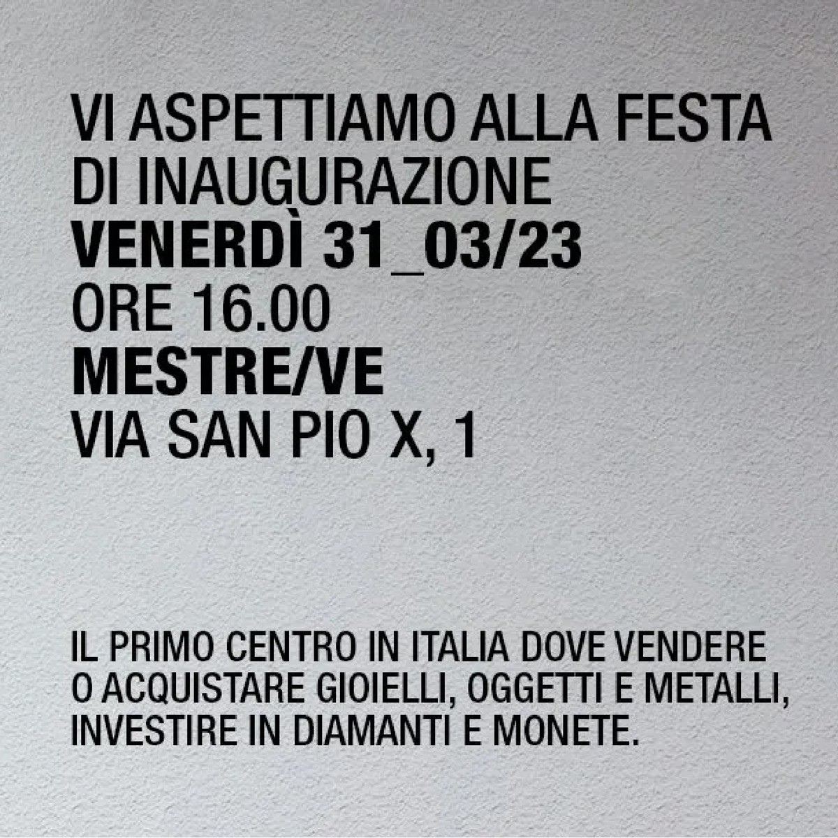 inaugurazione agenzia compro Oro Mestre web